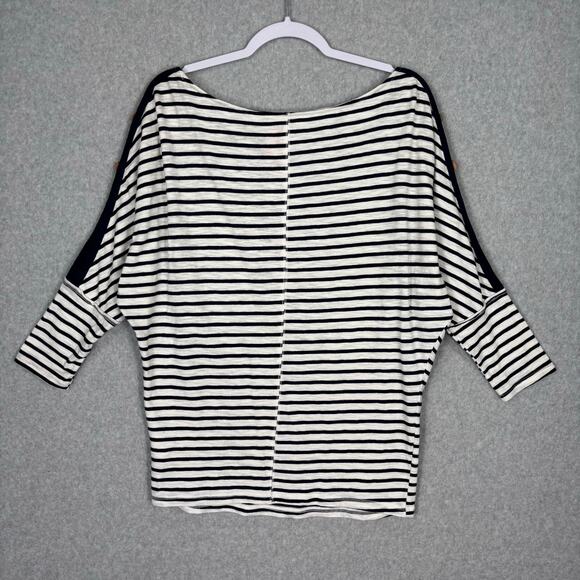 UMGEE Top Womens Small Blue White Striped Tunic Nautical Boat‎ Sailing Jersey - Picture 8 of 10